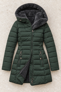 Elena Puffer Coat — Green