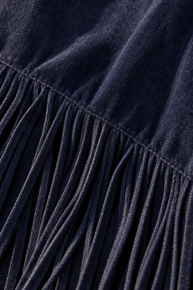 Esme Tassel Mini Dress — Navy Blue