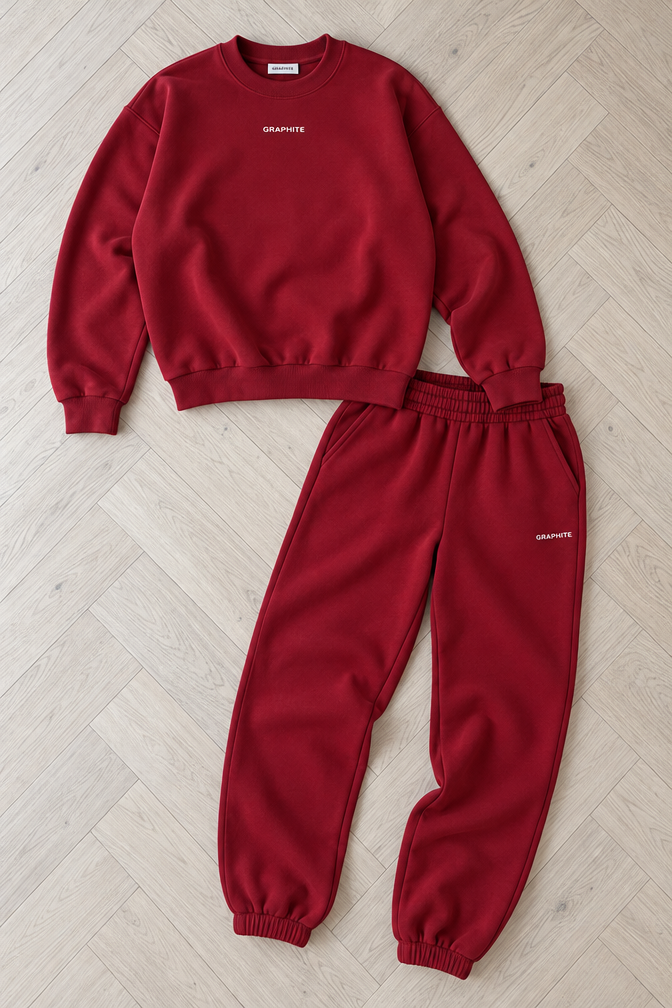 Faye Tracksuit — Burgundy