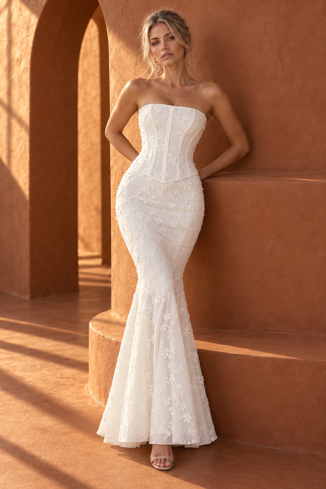 Freya Two-Piece Corset Maxi Dress