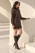 Gabriella Knit Dress — Dark Brown