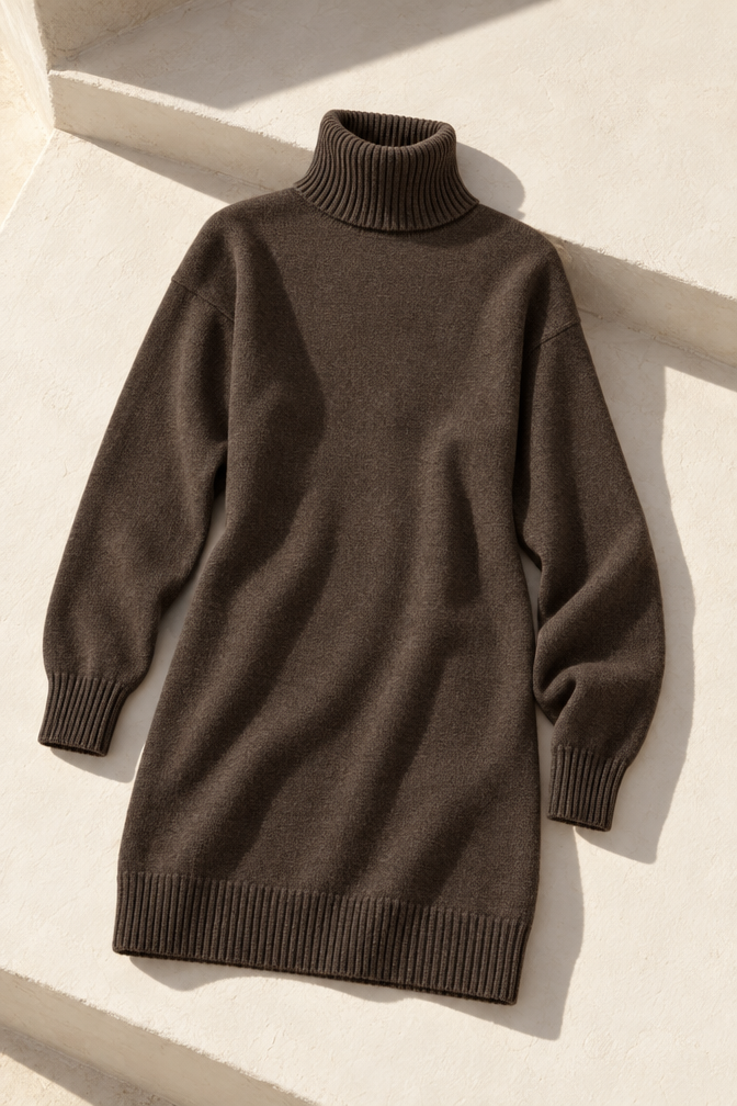 Gabriella Knit Dress — Dark Brown