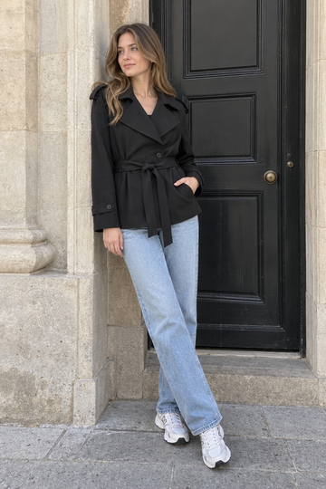 Ginevra Trench Coat — Black