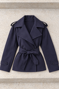 Ginevra Trench Coat — Navy