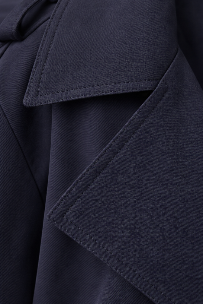 Ginevra Trench Coat — Navy