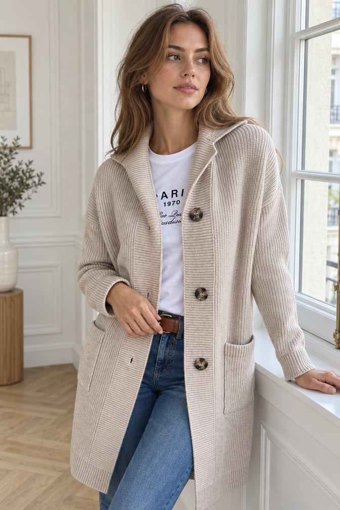 Iris Cardigan — Beige