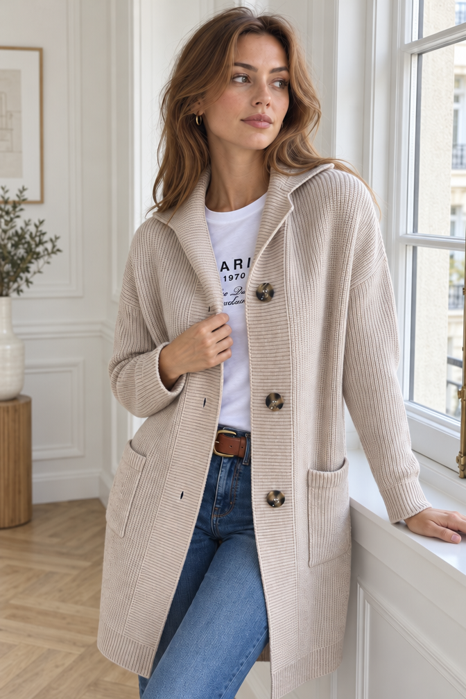 Iris Cardigan — Beige