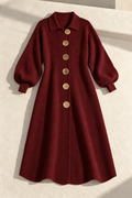 Juliette Sweater Dress — Wine Red