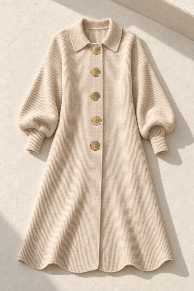 Juliette Sweater Dress — Apricot