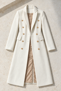Women's Longline Double-Breasted Blazer — White