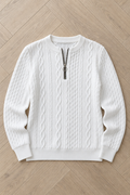 Katerina Zip Sweater — White