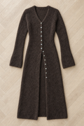 Laetitia Long Cardigan — Dark Brown