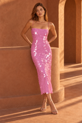 Letizia Sequin Maxi Dress — Rose