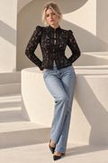 Liliana Lace Blouse — black