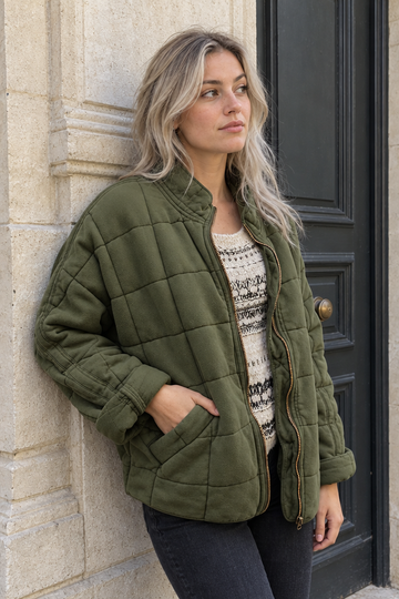 Lucienne Quilted Jacket — Green
