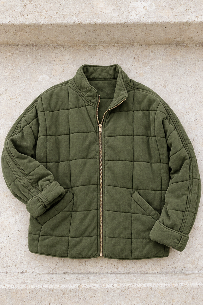 Lucienne Quilted Jacket — Green