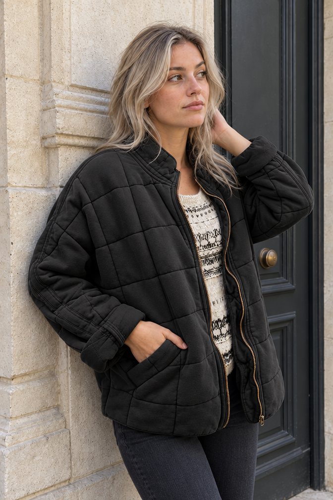 Lucienne Quilted Jacket — Black