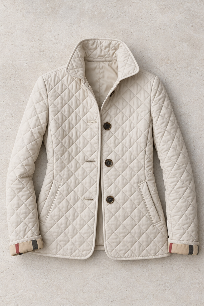 Maeve Quilted Jacket — Beige