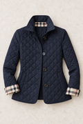 Maeve Quilted Jacket — Navy Blue