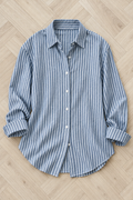 Mathilde Striped Blouse — Blue