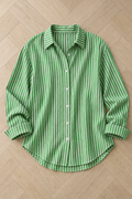 Mathilde Striped Blouse — Green