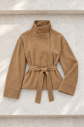 Milena Faux Suede Jacket — Camel
