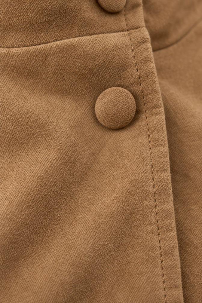 Milena Faux Suede Jacket — Camel