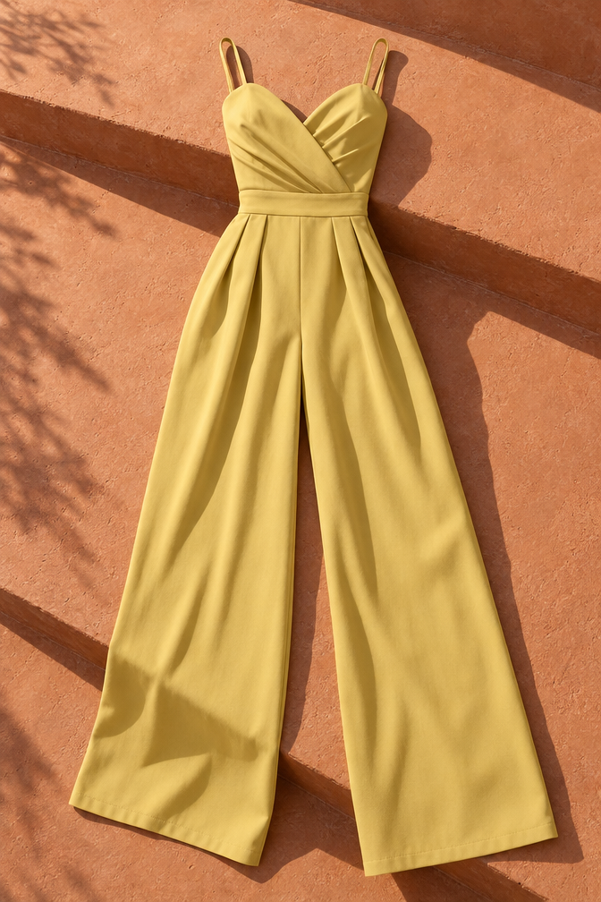 Nerissa Jumpsuit — Yellow