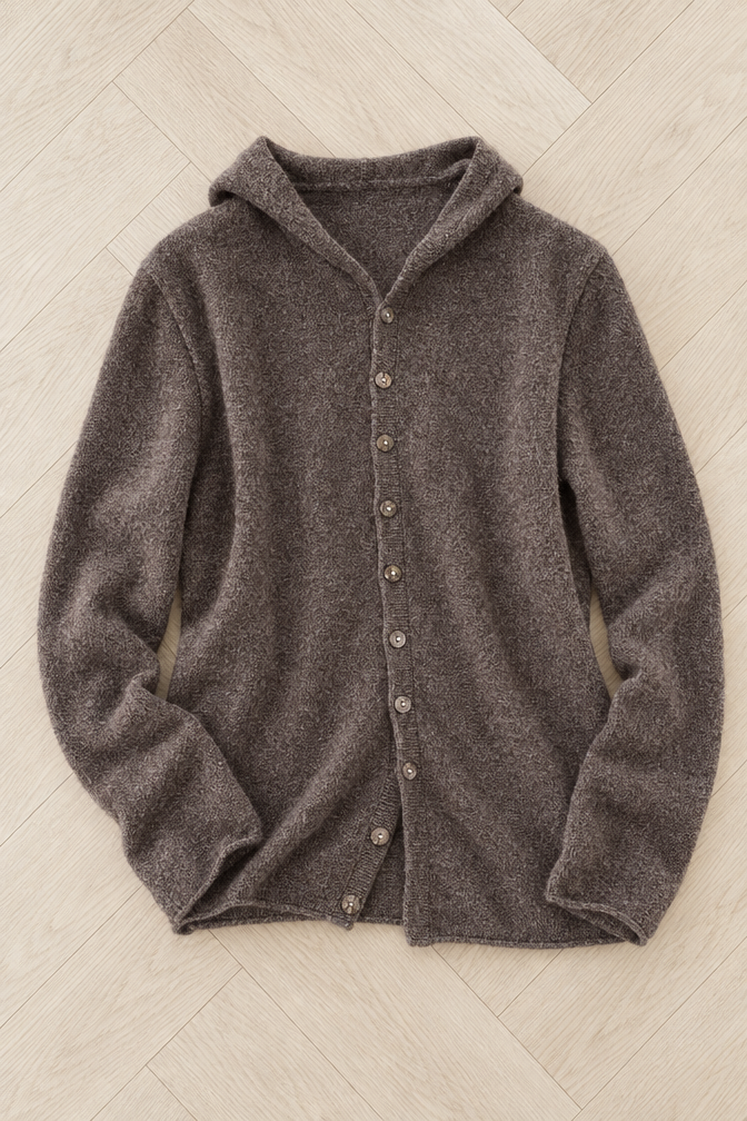 Renata Hooded Cardigan — Coffee