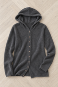Renata Hooded Cardigan — Dark Gray