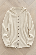 Renata Hooded Cardigan — Beige