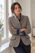 Roxanne Wool Blazer — Brown