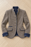 Roxanne Wool Blazer — Brown