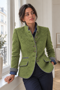 Roxanne Wool Blazer — Green