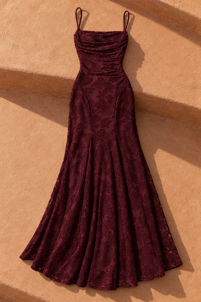 Sabrina Maxi Dress — Red