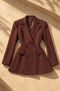 Saskia Mini Dress — Brown