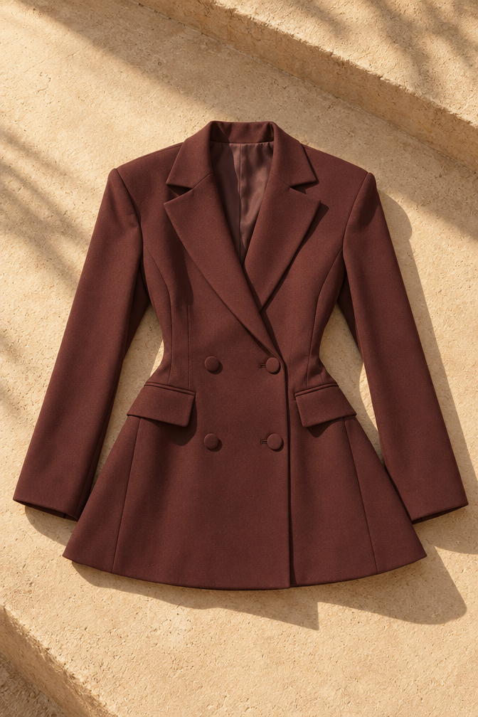 Saskia Mini Dress — Brown