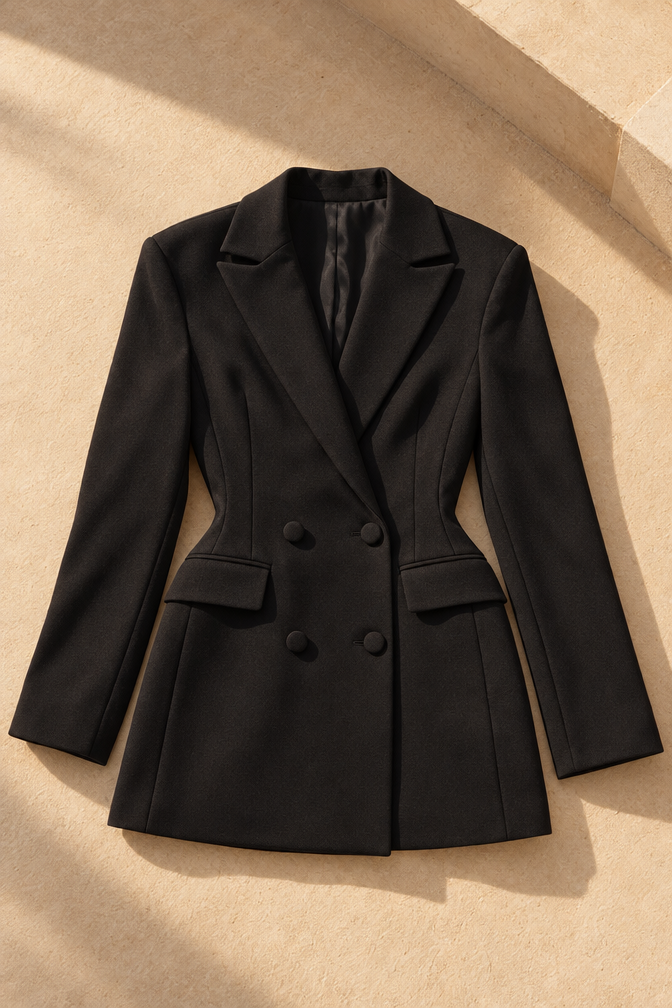 Saskia Mini Dress — Black