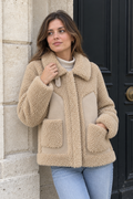 Simona Sherpa Jacket — Apricot