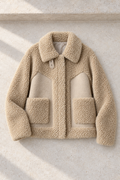 Simona Sherpa Jacket — Apricot