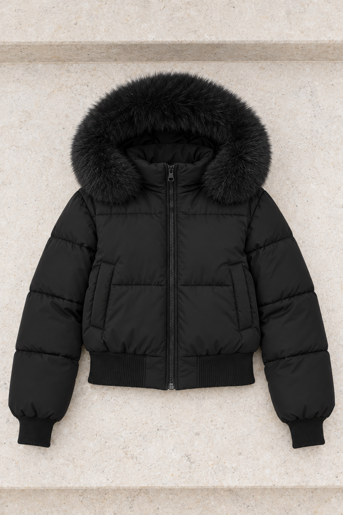 Theodora Puffer Jacket — Black
