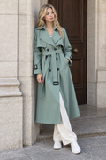 Violetta Trenchcoat — Pastel Green