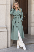 Violetta Trenchcoat — Pastel Green