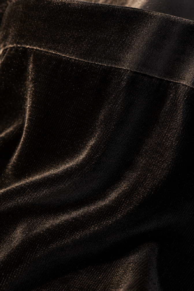 Violetta Velvet Mini Dress — Black