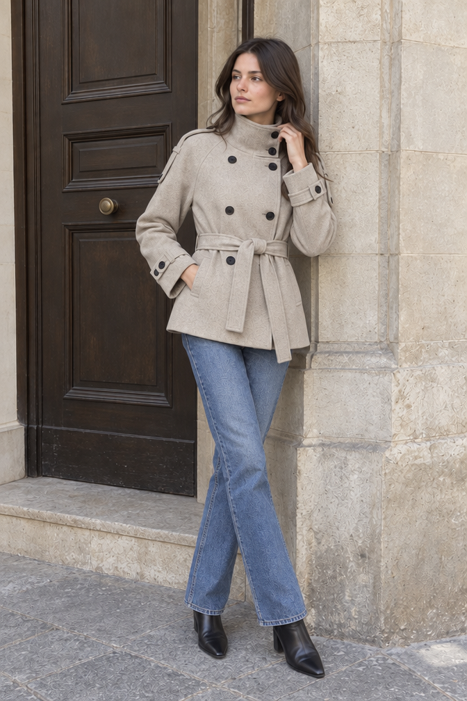 Alina Coat — Light Grey