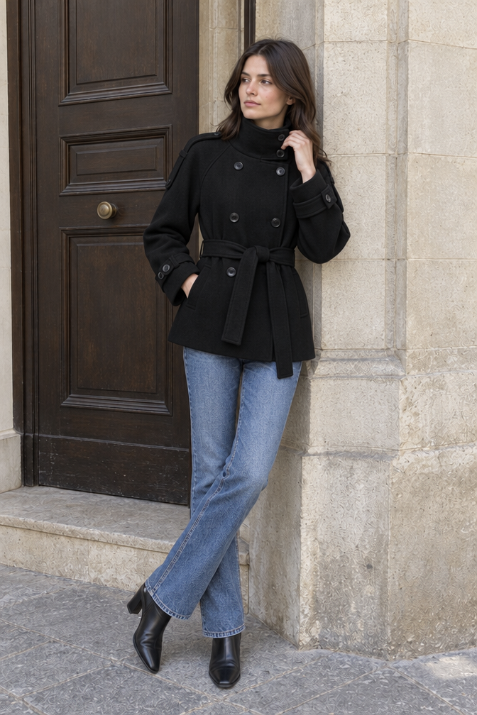 Alina Coat — Black