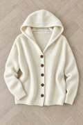 Allegra Hooded Cardigan — Beige