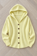 Allegra Hooded Cardigan — Yellow