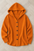 Allegra Hooded Cardigan — Orange