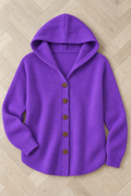 Allegra Hooded Cardigan — Purple